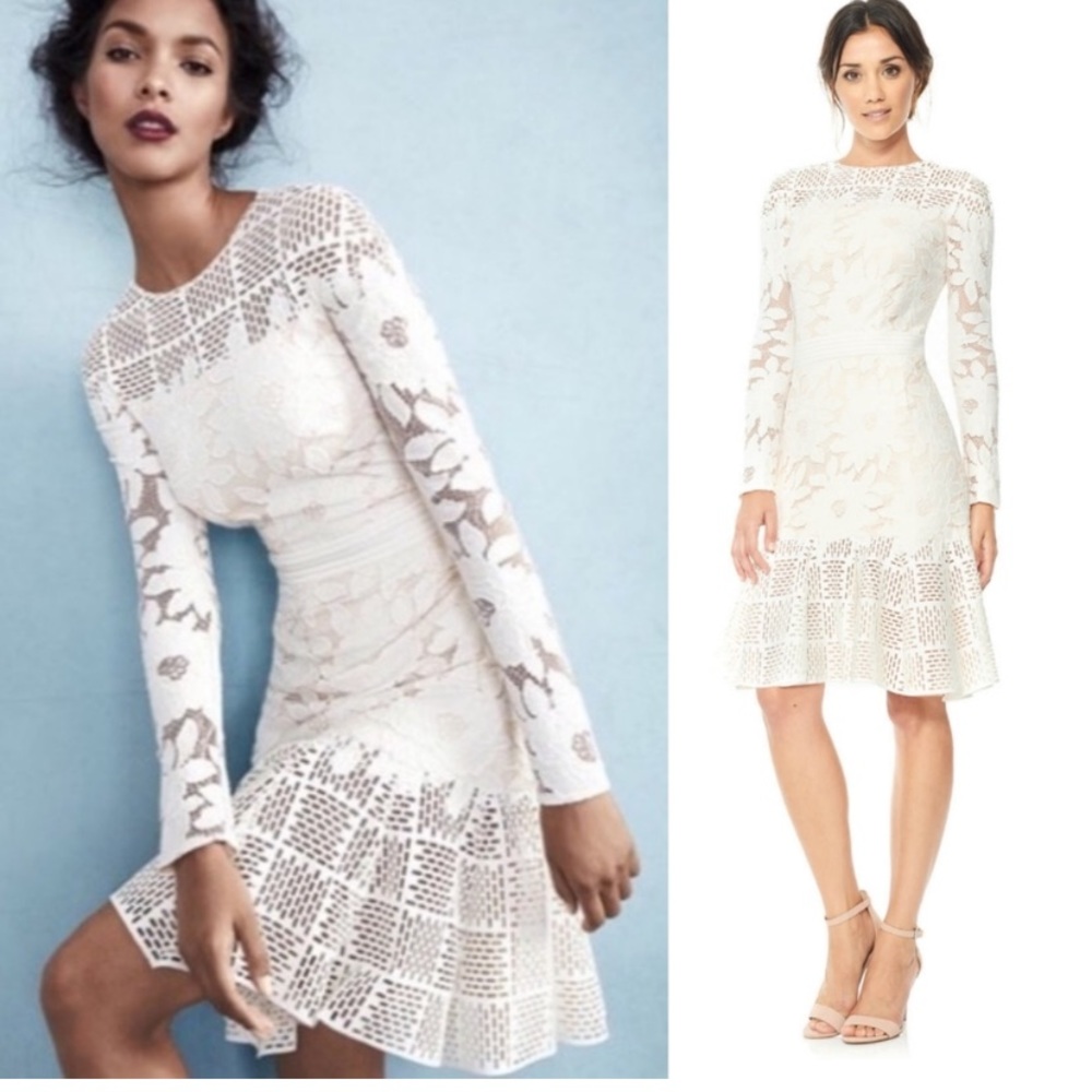 Tadashi Shoji Yame Dress size 6 white cocktail dress